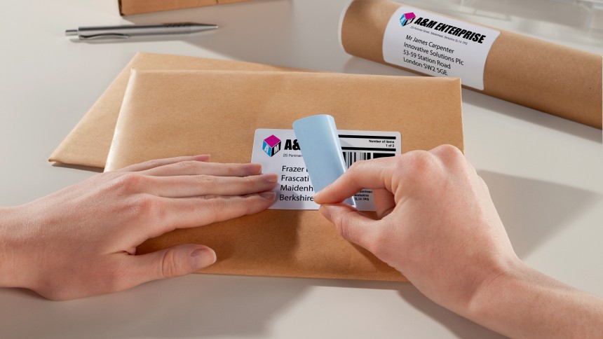 shipping labels with BlockOut™