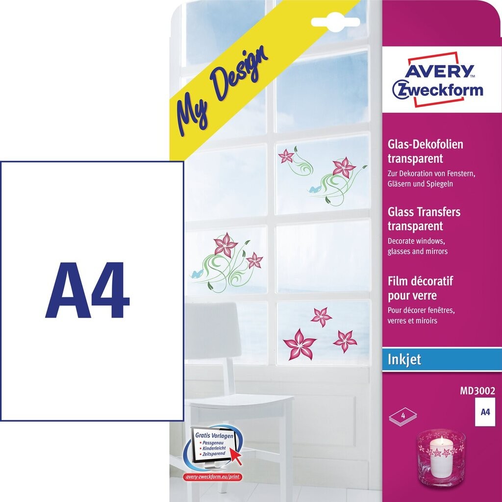 Decorative Glass Stickers Md3002 Avery