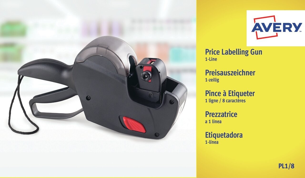 1 line Pricing Gun, 8 digits PL1/8 Avery