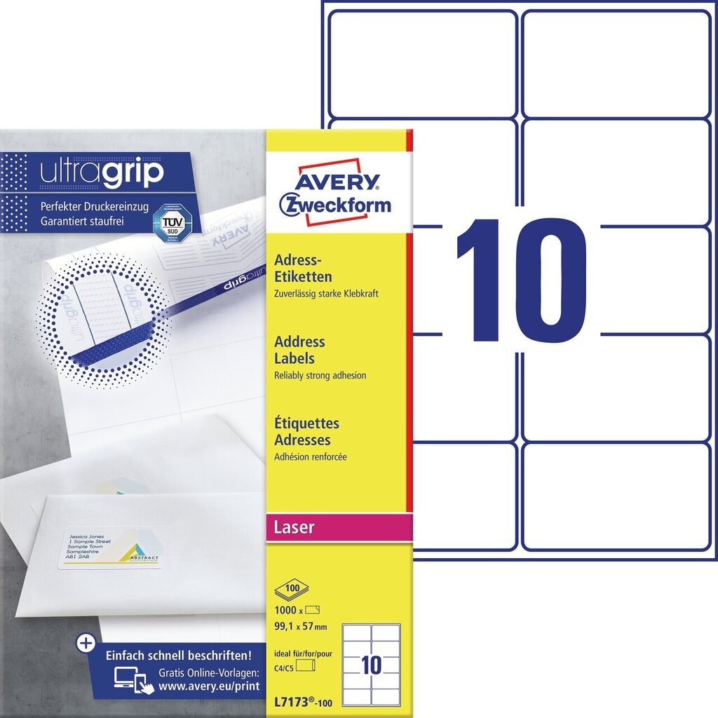 Address Labels with QuickPEEL™ & Ultragrip | L7173-100 | Avery