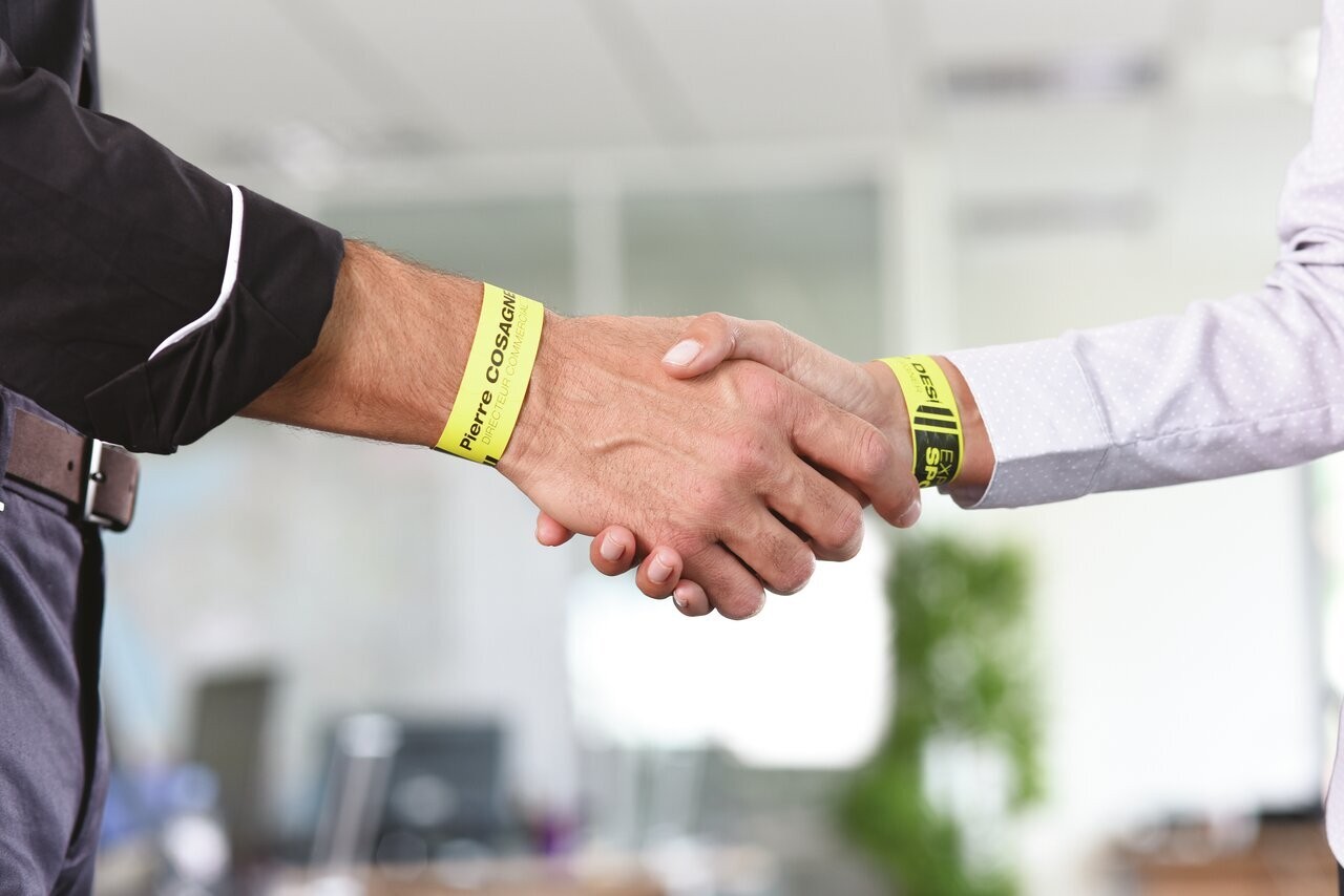 Printable wristbands, yellow L400110 Avery