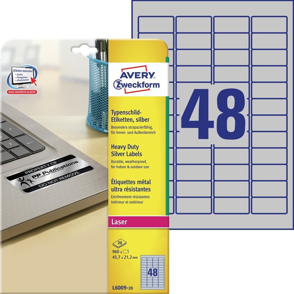 Heavy duty labels L600920 Avery