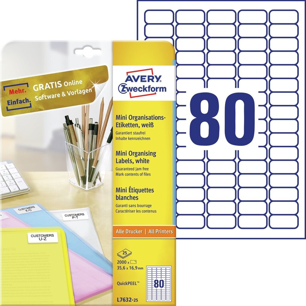 Mini Organising Labels | L7632-25 | Avery