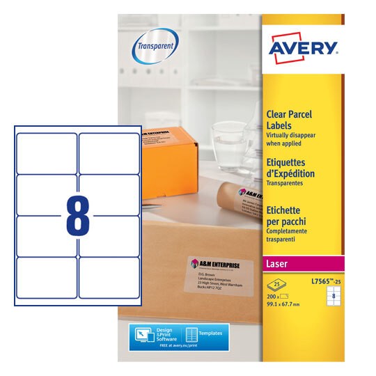 Clear addressing labels | L7565-25 | Avery