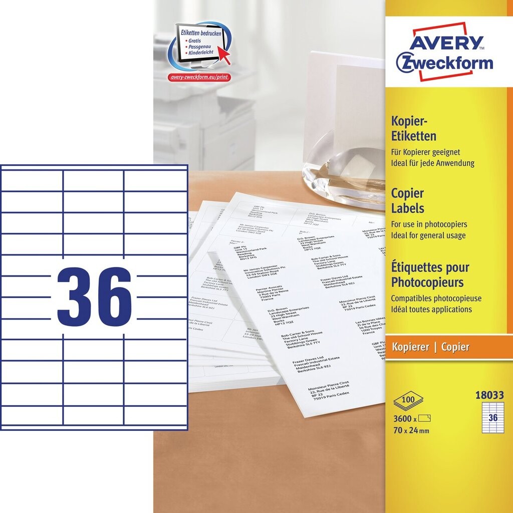 Copier Labels | 18033 | Avery