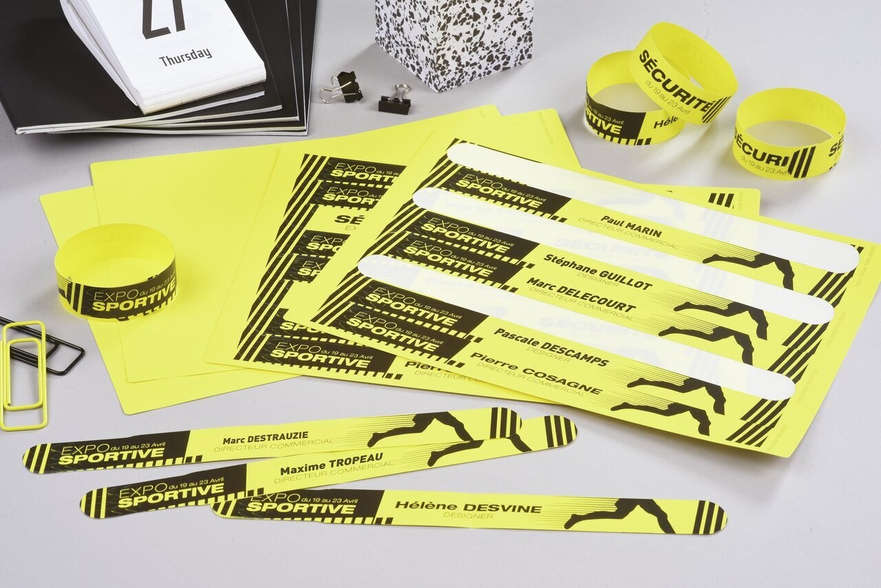Printable Wristbands Yellow L4001 10 Avery