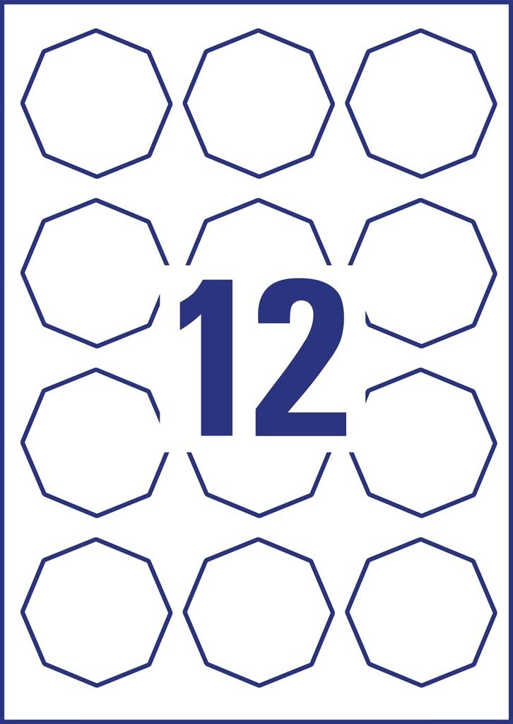 Removable octagonal product labels | 5083 | Avery