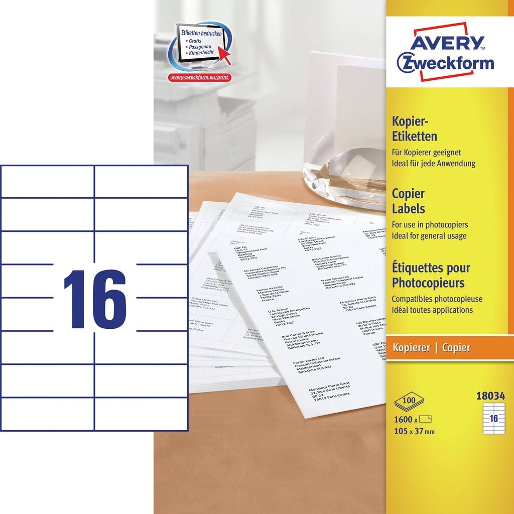 Copier Labels | 18034 | Avery
