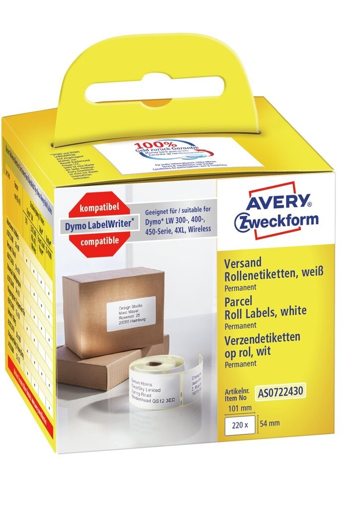 Dymo labels 101 x 54