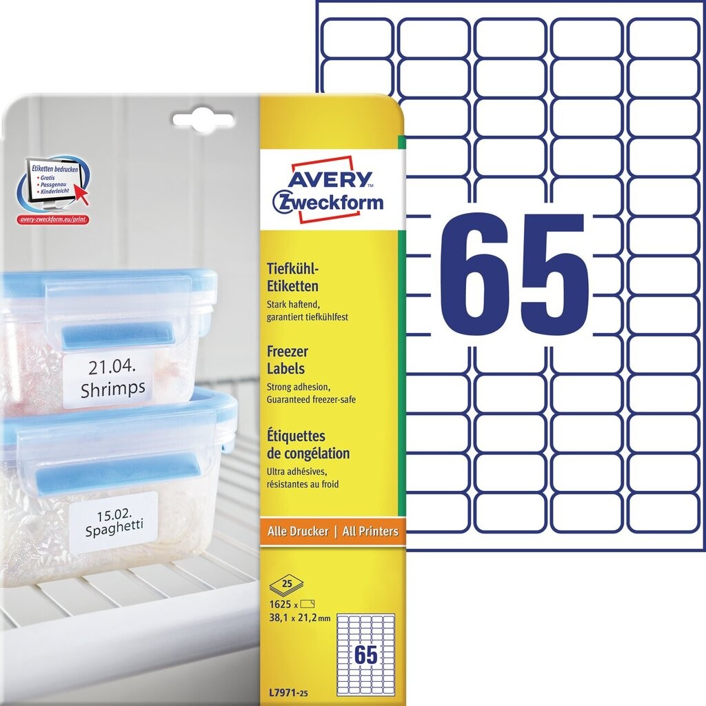 Freezer labels L7971 25 Avery Freezer labels L7971 25 Avery