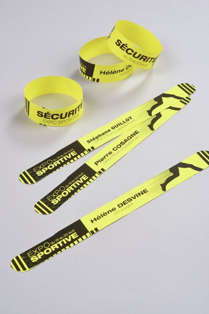 Printable wristbands, yellow L400110 Avery