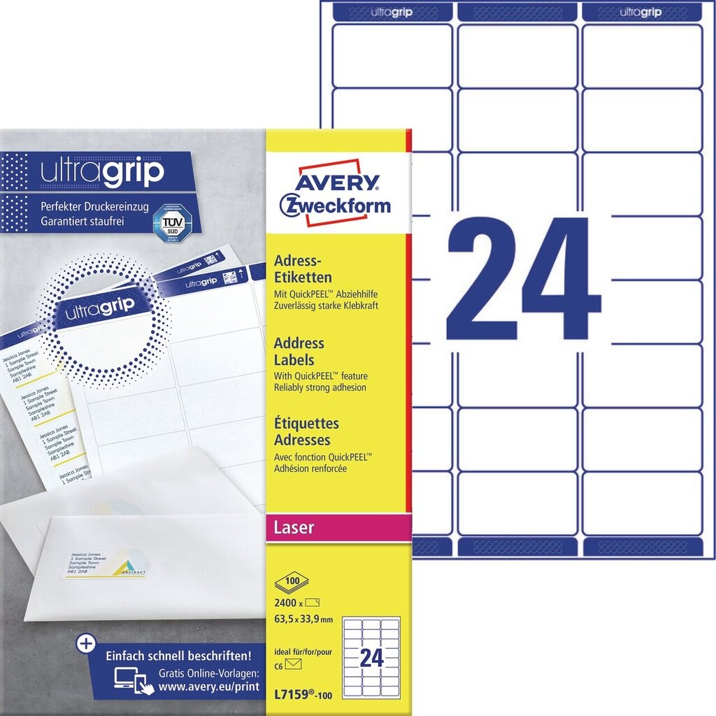 Address Labels With QuickPEEL Ultragrip L7159 100 Avery address-labels-with-quickpeel-ultragrip-l7159-100-avery