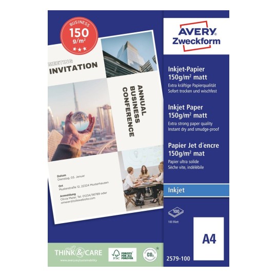 Avery Zweckform Superior Inkjet Photo Paper - Glossy 10 X 15 Cm (4x6"), 200 G/m², 40 Sheets, Coated One Side
