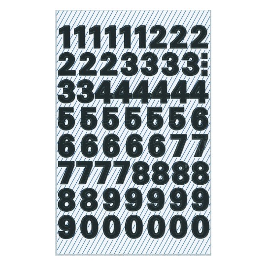 Labels with numbers, 3781