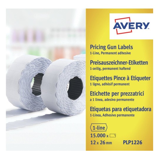Label roll for Avery 1 line Pricing Gun | PLP1226 | Avery