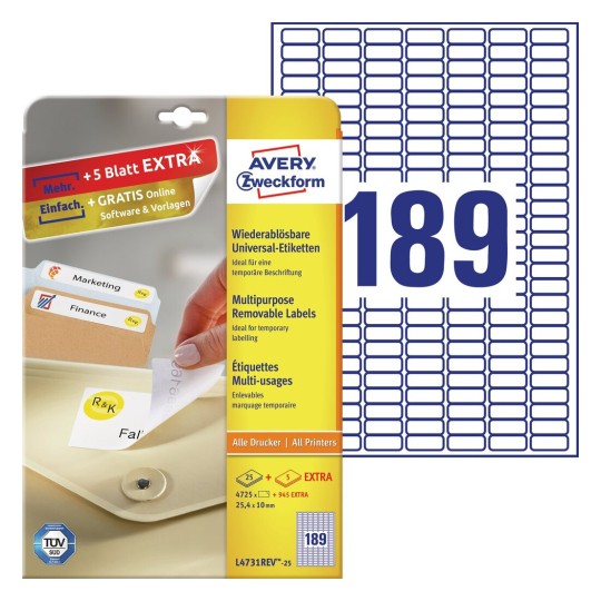 Multipurpose General Use Labels L4731rev 25 Avery