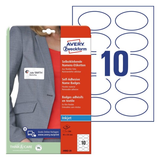 Self-adhesive Name Badges | Avery