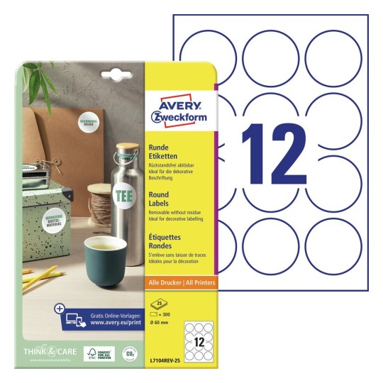 Labels in Special Shapes | L7104REV-25 | Avery