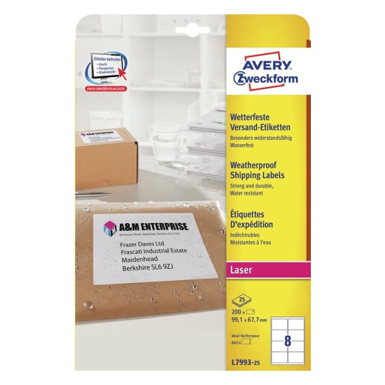 Avery gold foil laser labels