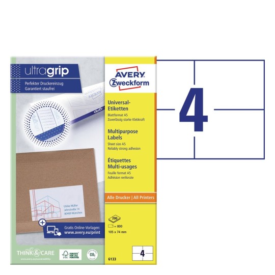 forum Yoghurt unse Labels on A5 sheet | Avery