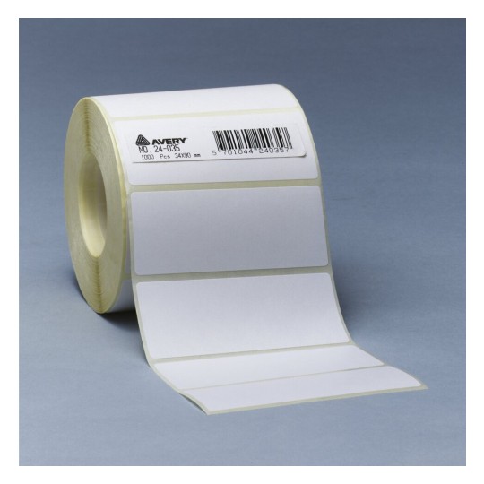 Typewriter Labels, on rolls 24-034