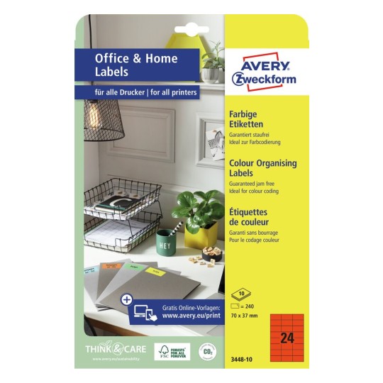 Coloured labels 3448-10