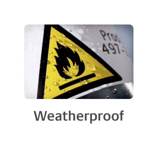 Heavy duty labels, removable, white, suitable for in- and outdoor use (-20oC to +80oC ...