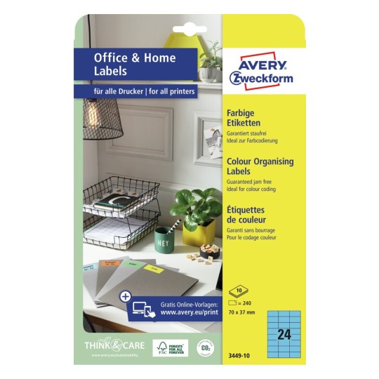 Coloured labels 3449-10