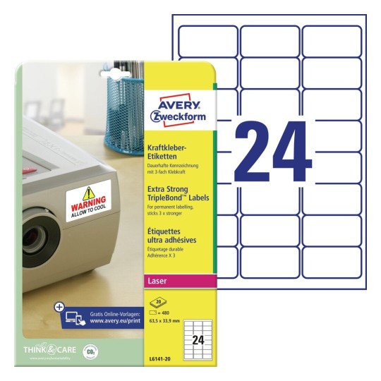 TripleBond™ Labels | L6141-20 | Avery