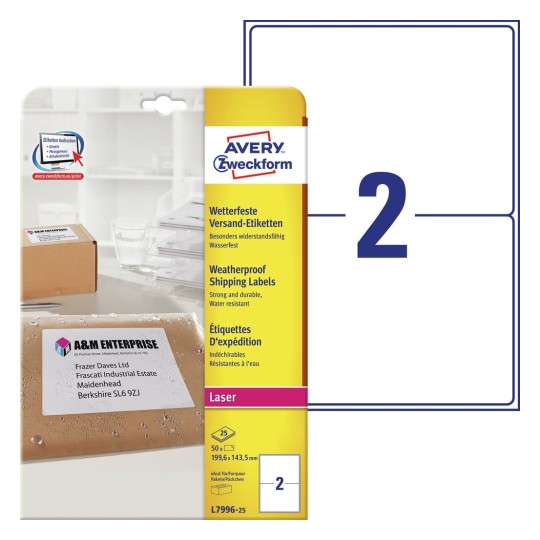 Mailing labels | L7996-25 | Avery