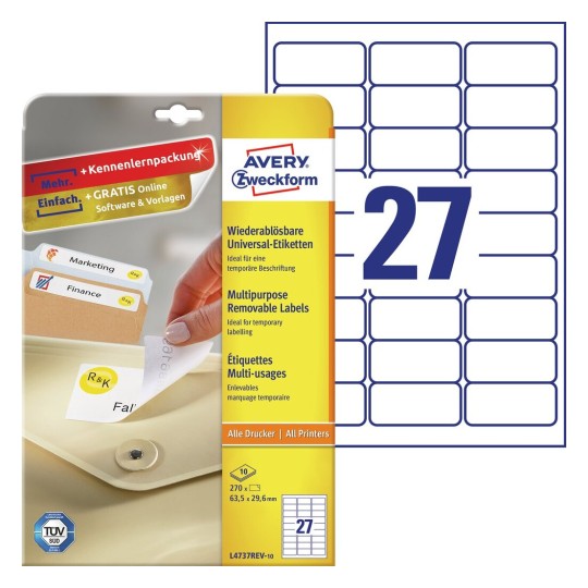 Multipurpose General Use Labels Removable L4737rev 10 Avery Avery® design & print vorlagen für etiketten, aufkleber & mehr. avery nordic