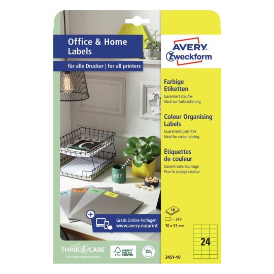 Coloured labels 3451-10