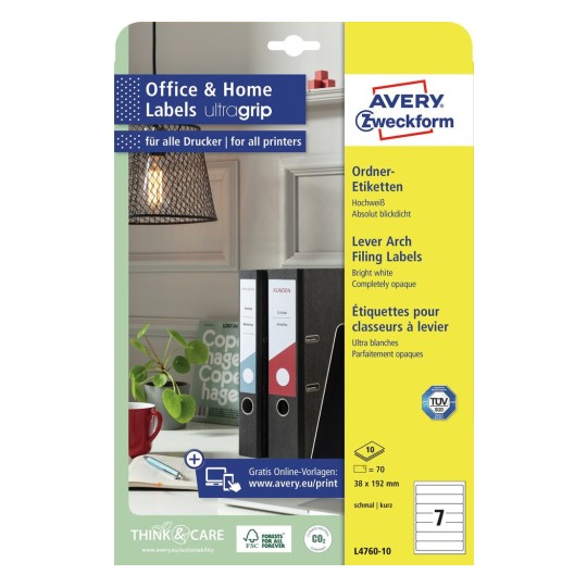 Lever Arch Filing Labels | L4760-10 | Avery