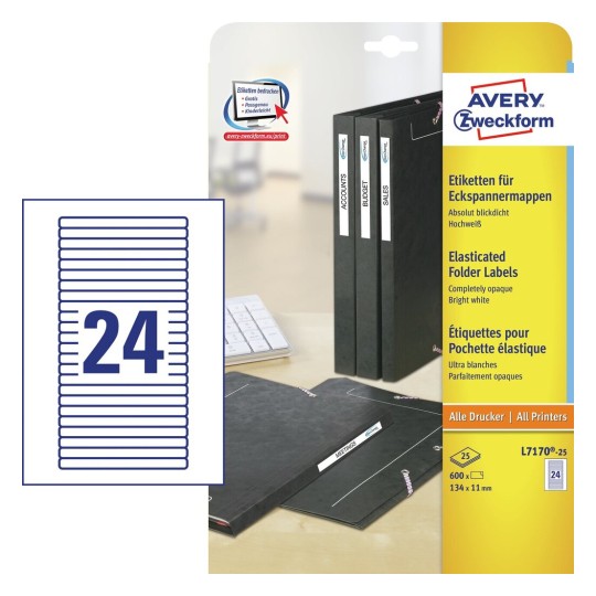 Personnalisé étiquettes 38 mm x 63 mm-Gloss White Labels