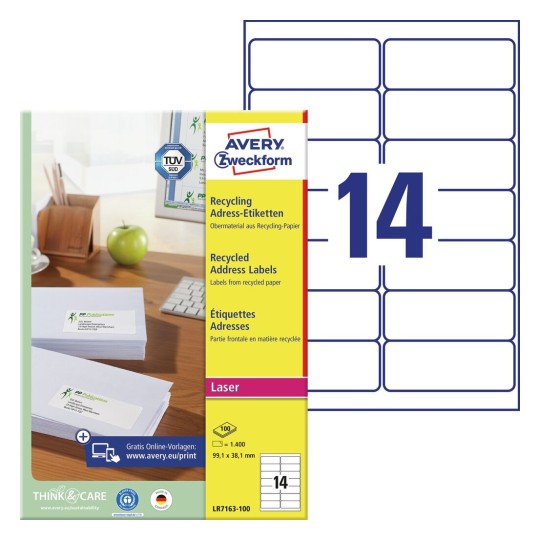 Recycled Address Labels | LR7163-100 | Avery