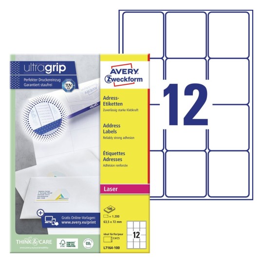 Address Labels with QuickPEEL™ & Ultragrip | L7164-100 | Avery