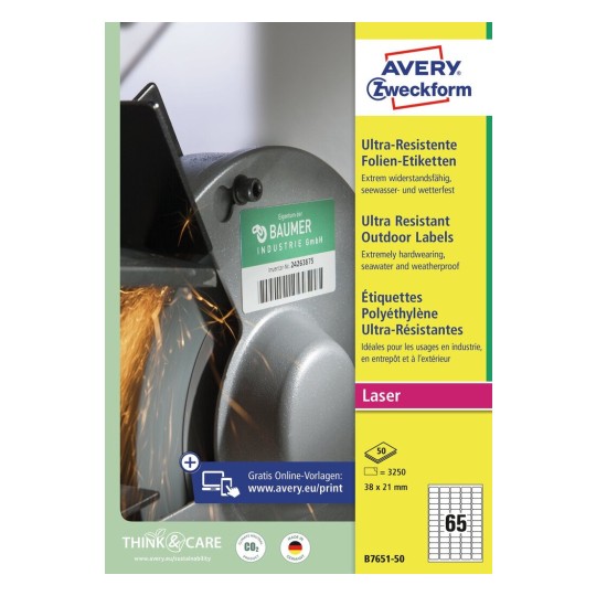 Ultra Resistant Outdoor Labels B765150 Avery