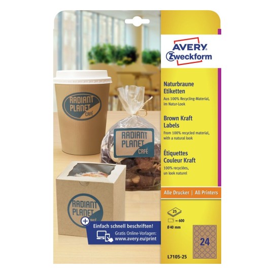 Brown Kraft Labels | L7105-25 | Avery