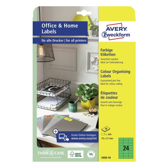 Coloured labels 3450-10