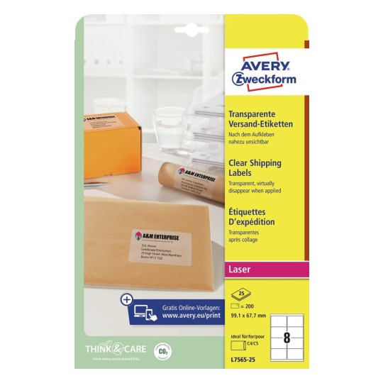 Clear addressing labels | L7565-25 | Avery