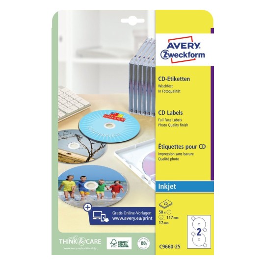 CD Labels SuperSize | C9660-25 | Avery