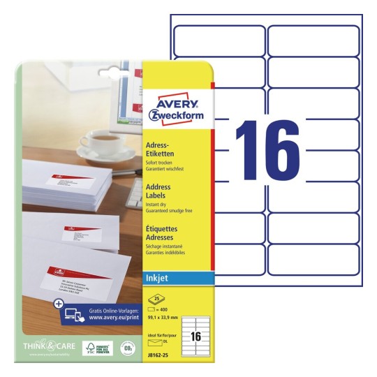 Address Labels | J8162-25 | Avery