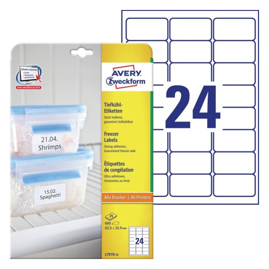 Freezer Labels Avery