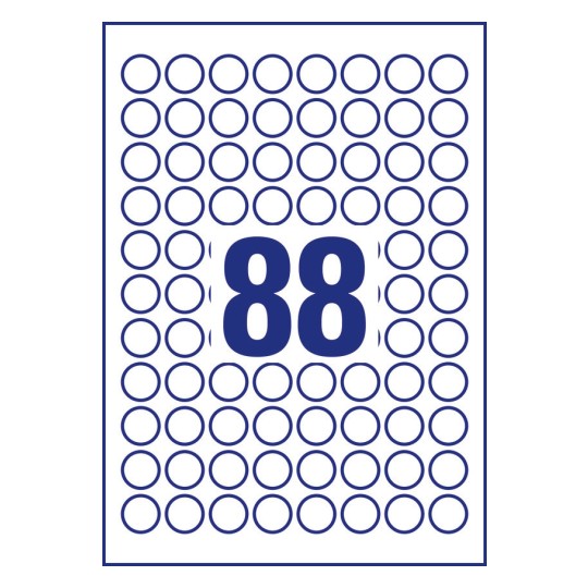 88 labels per sheet