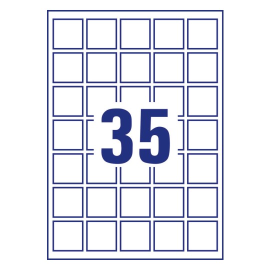 Template for 65 labels per sheet