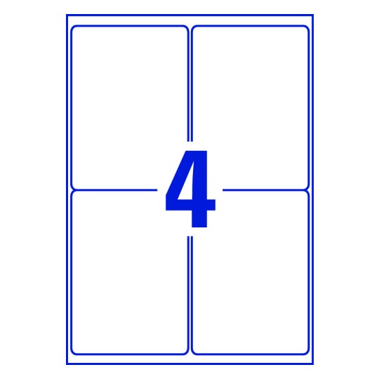 4 labels per sheet