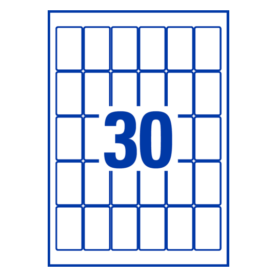 30 labels per sheet