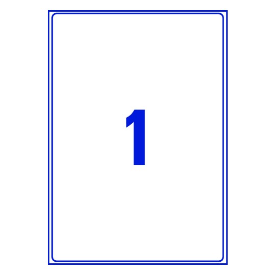 1 label on sheet