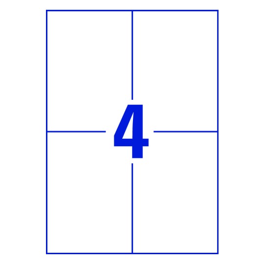 4 labels per sheet