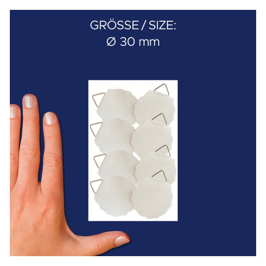 Kokovertailu käden kanssa, Artikkeli: 3732, yksi arkki kuvripustimia, Koko: 85 x 160 mm, Väri: Valkoinen?